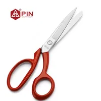 

Manufacturer Supply Brazilian Style Tailor Scissors PIN-1089 Clothing Shears 65MN Red Handle Garment Trimmers Sewing Cutter