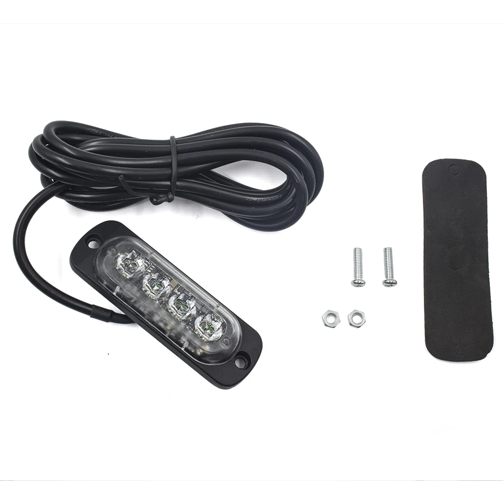 4leds 12w Led Grill 3watt Surface Mount Warning Light Emergency Strobe