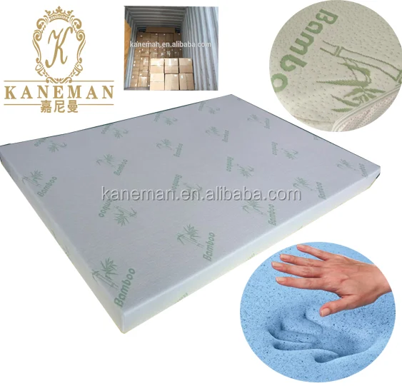 

Factory Wholesale cooling gel infused memory foam Bamboo mattress topper in box package