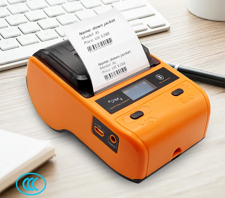 2 inch barcode mini Handheld portable bluetooth thermal sticker label printer