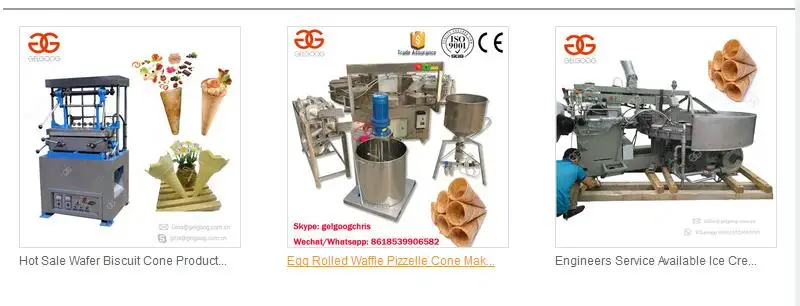 Large Capacity Automatic Making Rolled Sugar Icecream Gelato Cone Production Line Commercial Ice Cream Cone Machine For Sale