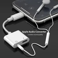 

2 in 1 Earphone Charging Audio Adapter Splitter Lightning to 3.5mm Headphone Jack Aux Charging Cable For iphone XS Max X 8 7