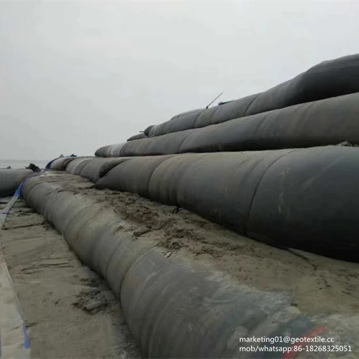 
Geotextile dewatering bag and geotextile tube for coastal protection and erosion control 