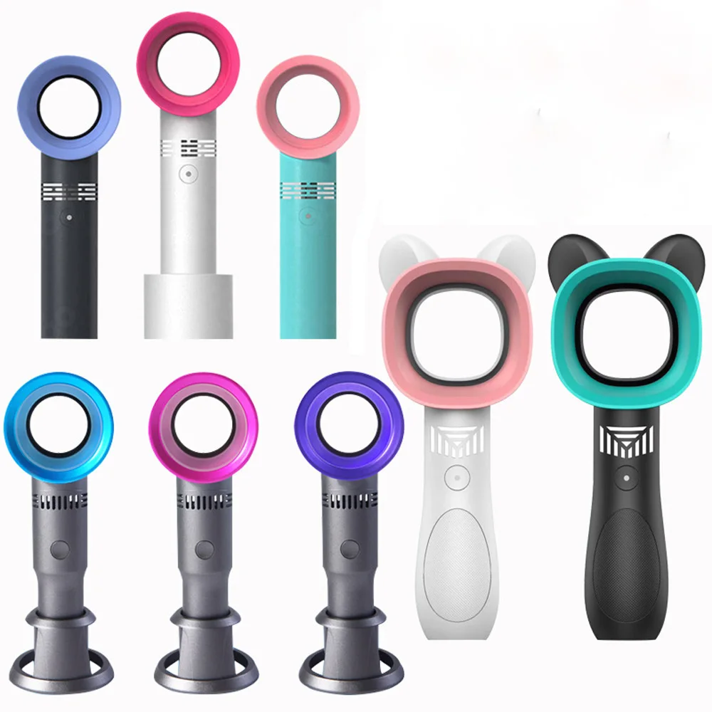 2019 usb portable rechargeable handheld 16 bladeless fan no leaf fan no blade mini electric hand fan.jpg