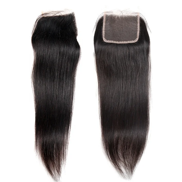 

free parting straight virgin brazilian human hair lace closure piece