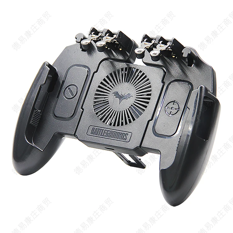 

6 fingers control mobile phone game pad controller 800mAh Mobile Radiator m11 gamepad for PUBG for iPhone and Android, Black
