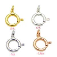 

Wholesale DIY silver Findings 5mm gold plated 925 sterling silver spring ring clasp Lobster Clasp