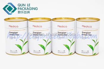 New Style Decorative Herbal Tea Can Kraft Paper Tea Can Round Tea