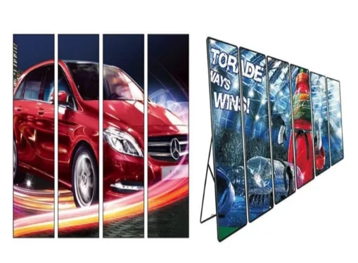 P2..5 mirror led screen Portable poster led display for advertising with solutions