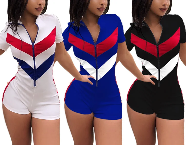 

80507-MX12 New design sexy one piece jumpsuit white sport wear for women