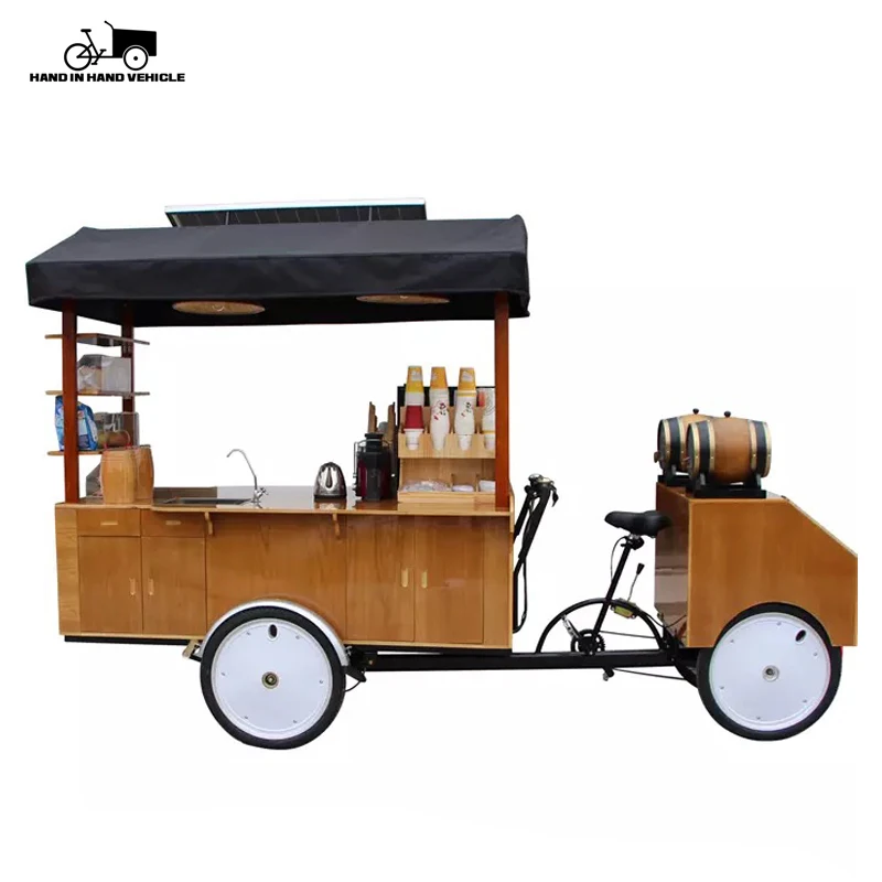 Hand Push Fast Food Mobile Food Cart/ Food Trailer/ Food Kiosk With 2