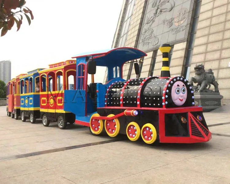 Outdoor Park Used Tourist Train Adults And Kids Rides Steam Train For