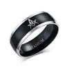 2018 Hot Sale Men Black Pure Titanium Masonic Rings