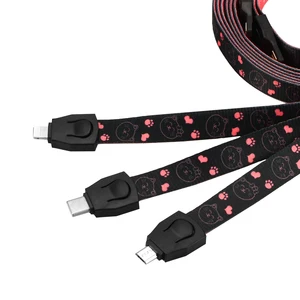 Colourful Mobile Phone Lanyard Charging Cable