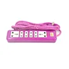 EU UK type rose red commercial extension power outlet socket for Europe Britain