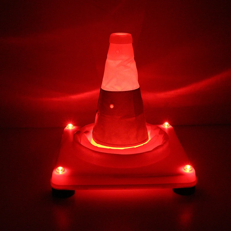 Pvc Collapsible Led Traffic Road Cone With Usb Charging - Buy Flashing ...