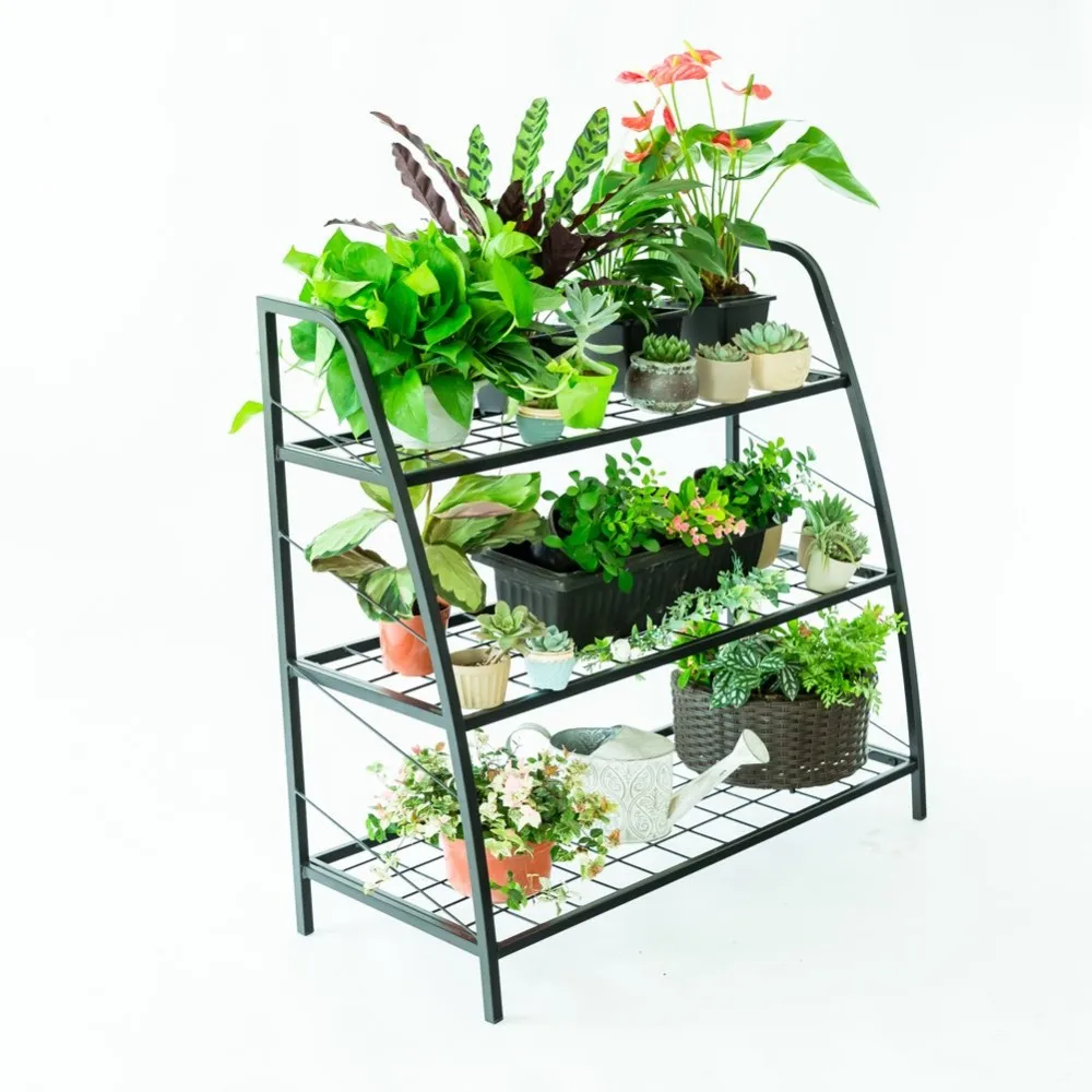 UNIQUE IN OUTDOOR GALVANIZED BUCKET PLANTER BASKET TOWER Bath Storage Display