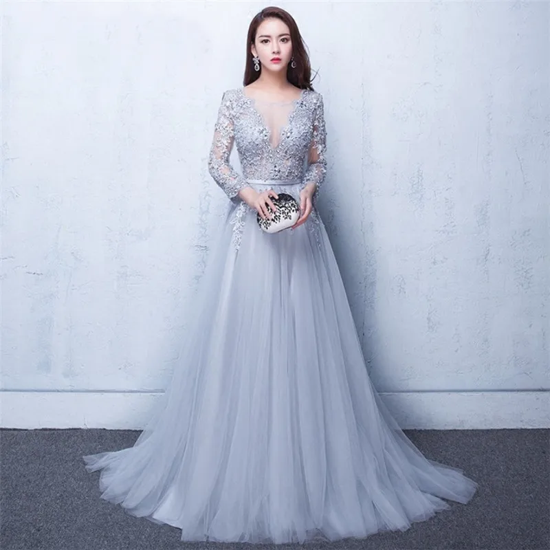 2019 New Arrival Fashion 4 Colors Elegant Illusion Sleeves Wedding