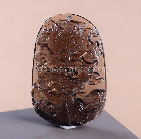 

Wholesales Natural Ice Clear Obsidian Carved Dragon Lucky Amulet pendant free necace For Women Men pendants Jade Jewelry, Black