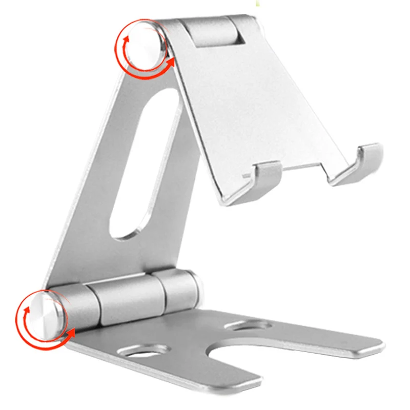 

OEM aluminum alloy foldable smart phone stand multi angle adjustable metal pc desktop bracket for all phones