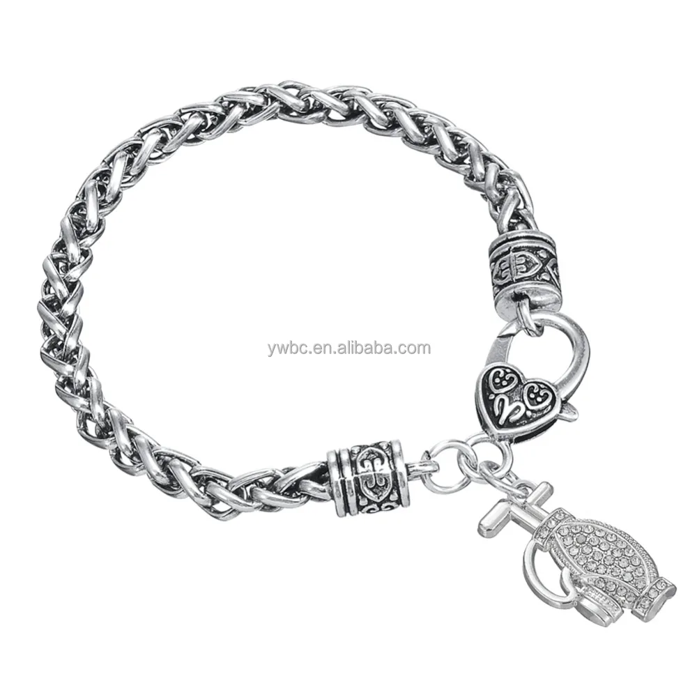 

Metal Golf Clubs Bag Sports Charm Lobster Clasp Bracelets ,Ladies Golf Sports Fashion Jewelry