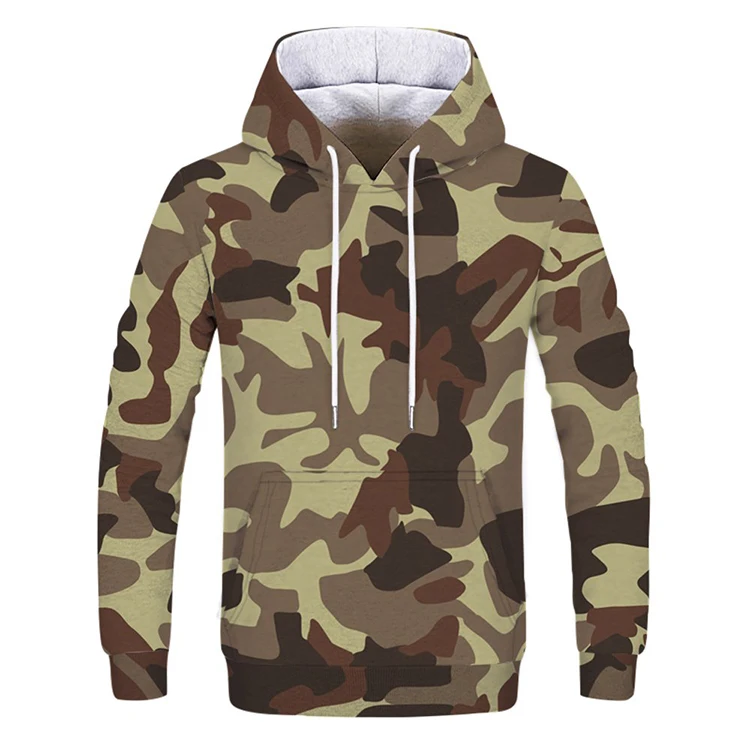

Wholesale Mens Hoodies Sweatshirt Digital Printing Sports Camo Hoodie