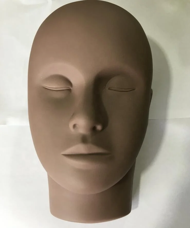 

Veteran brown Mannequin Flat Head Make Up Model Eyelash Extensions Mannequin head, As pic/brown