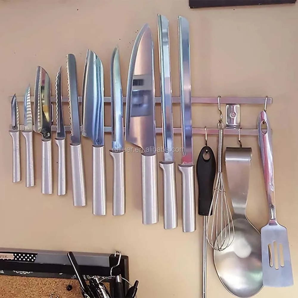 18 Inch Wall Mounted Double Bar Knife Stainless Steel Strip