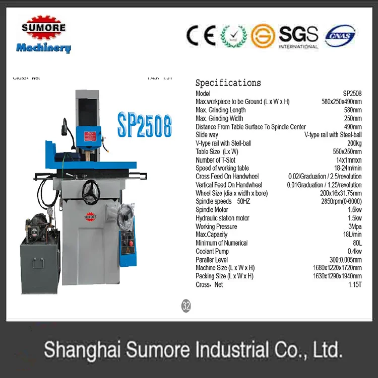 
China SUMORE Made Automatic crankshaft grinding machine SP2508 
