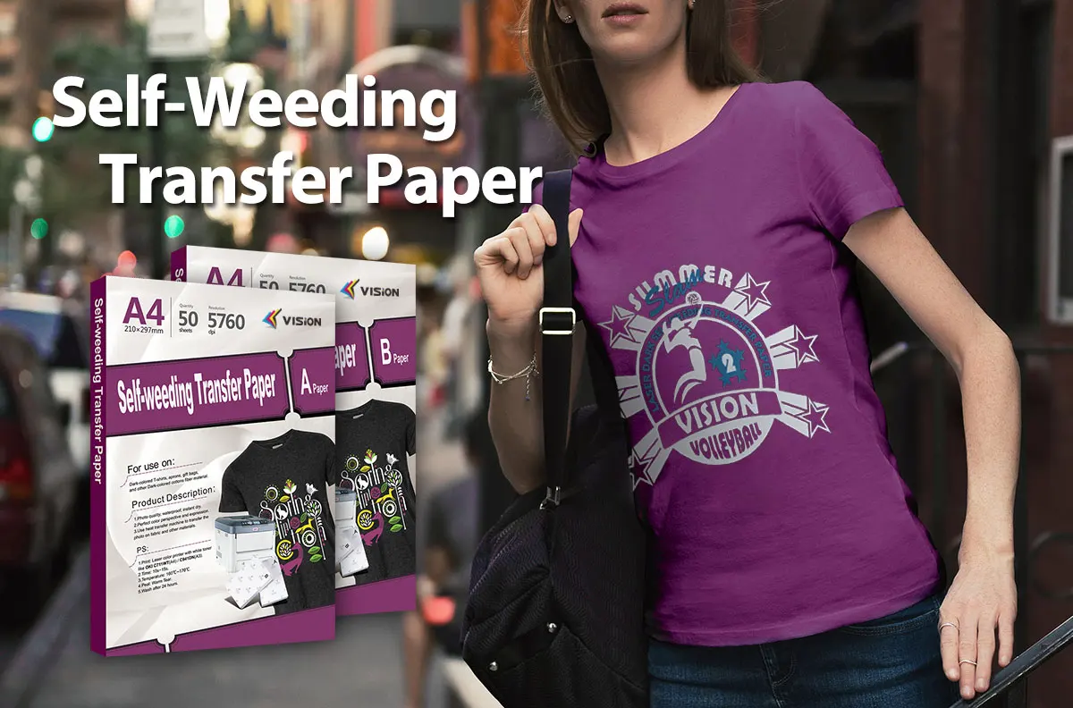 Vision Self weeding Heat Transfer Paper No Cut Transfer Paper For Laser  Vision Self weeding Heat Transfer Paper No Cut Transfer Paper For Laser