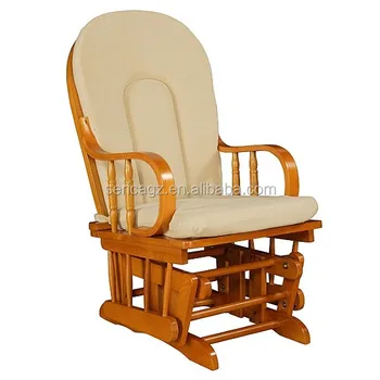 wooden swivel glider chair