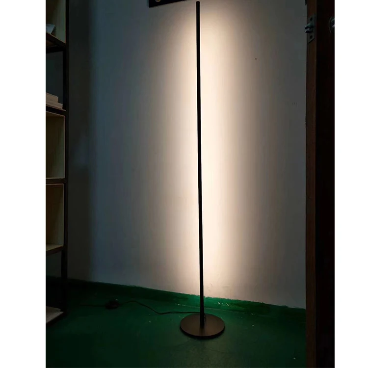 Modern Minimalist Led Light Floor Interior Vertical Strip Black Led