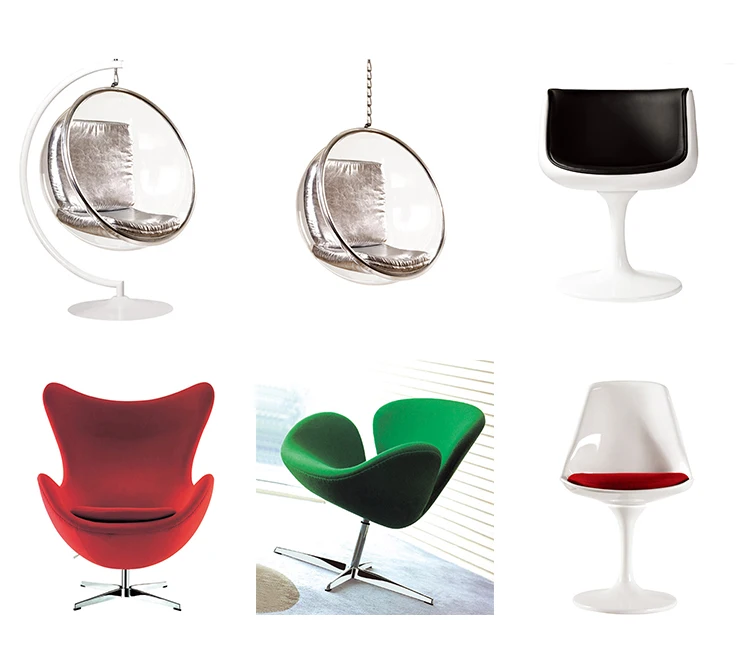 带悬挂的透明秋千泡沫椅