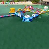 2019 New style boat slide bouncer inflatables slide castle round water slide