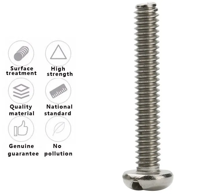 Din 86 Screw M3.5 50mm 75mm M6x10 Screws Slotted Pan Head Machine Screw