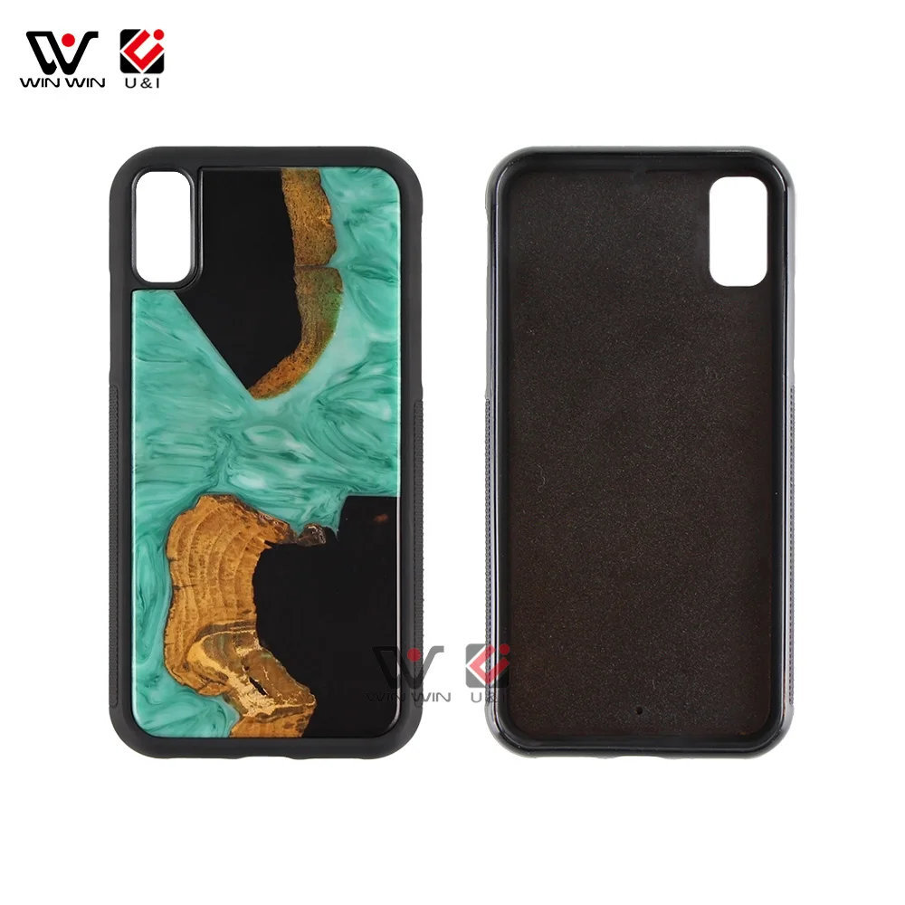 

Hot Sale Natural Resin Wood Phone Case For iPhone X XR XS Max Mobile Phone Accessories, Customized