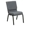 grey Metal Stackable Theater Pulpit Auditorium Church Chairs for sale