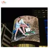 2018 hot sale custom size adverting convex led screen/arc shape display/wall mount led display