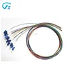 Factory Supplier Telecom Fiber Optic 9 /125 900 um Single mode 12 Fiber Colored Ribbon LC / UPC Pigtail