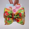 8 inch hair bows fruit print colourful large cartoon cute hair pins with diamond for girls kids hair Accessories