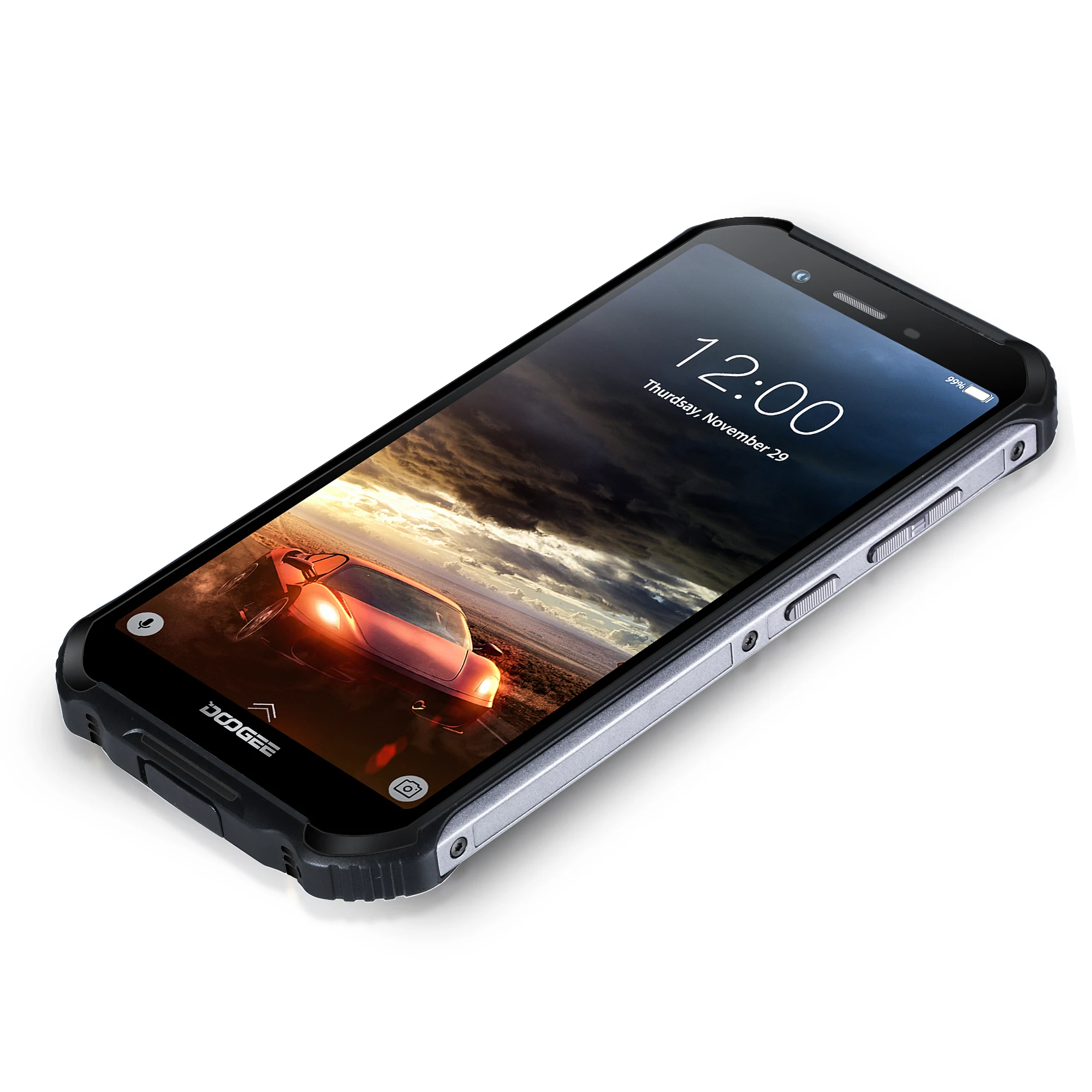 

DOOGEE S40 5.5 inch Android 9.0 waterproof smartphone MTK6739 Quad Core 2GB+16GB 4650mAh IP68/IP69K Face ID 4G NFC phone, Black;orange