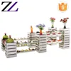 Decoration afternoon tea alzate buffet elevation tiers combined stainless steel dessert display buffet food stand/ buffet riser