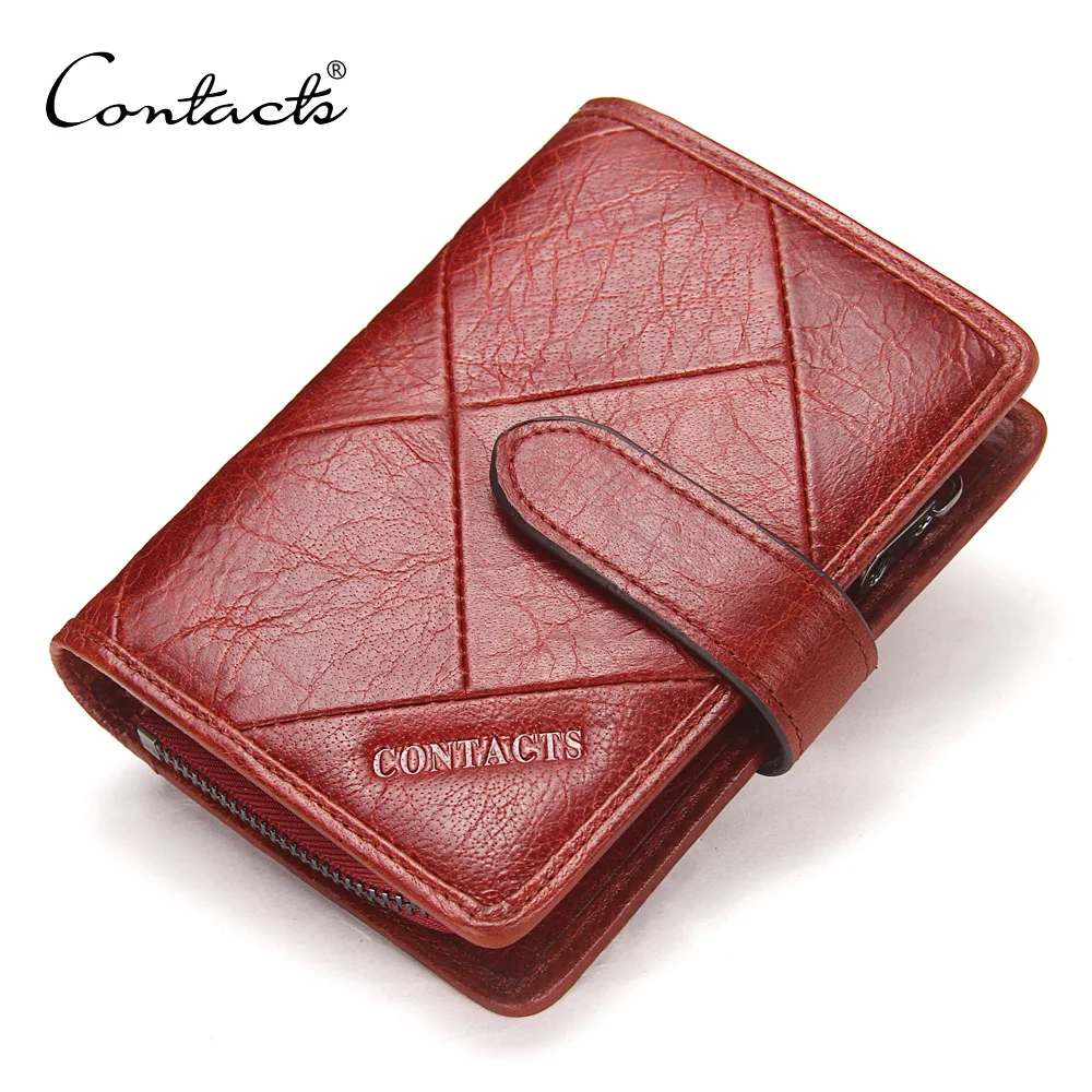 

New Arrive Dropshipping Trend Genuine leather Couple Purse Wallet, Red