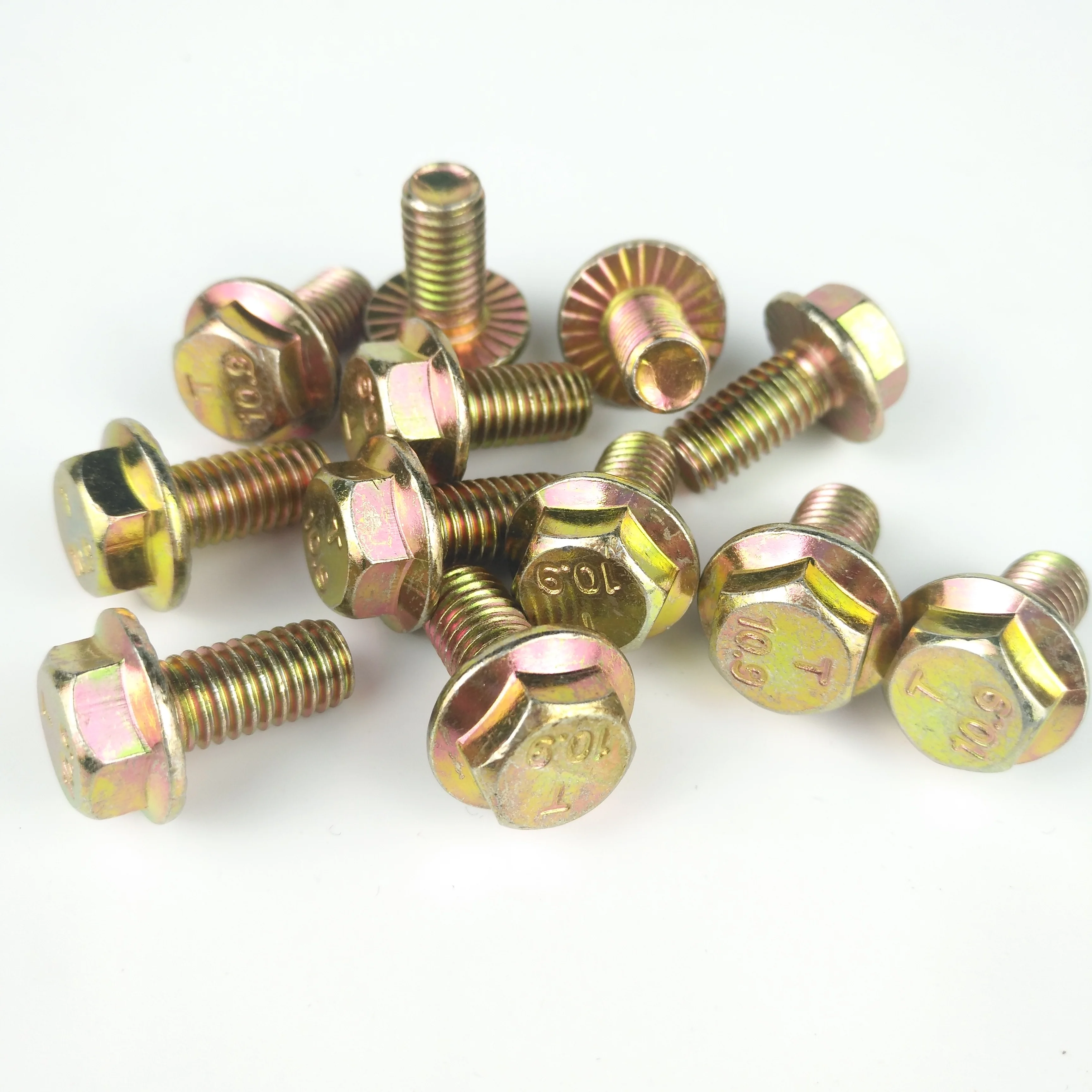 
Hexagonal Flange DIN6921 class 10.9 hex flange bolts 