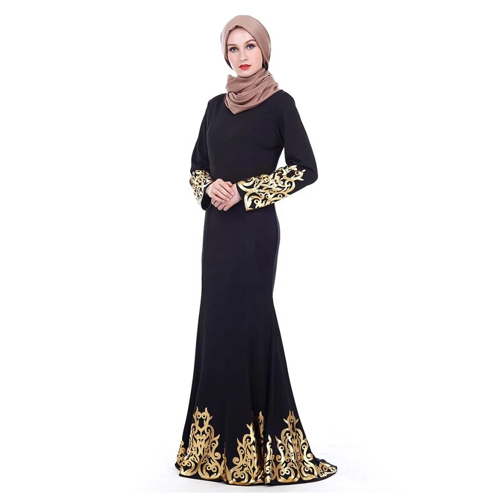 

Factory Outlet High-quality 2019 New Arrivals Abaya Knit Muslim Women Dresses Islamic Clothing Embroidery