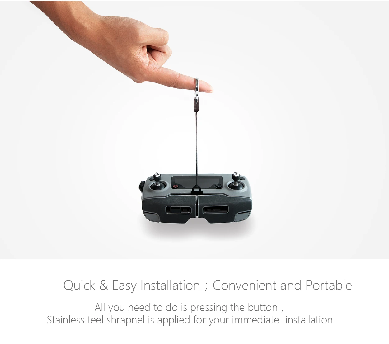 PGYTECH Remote Controller Clasp for DJI Mavic 2 Pro Zoom Adjustable Lanyard Hanging Straps Neck Sling Mavic 2 Drone Accessories
