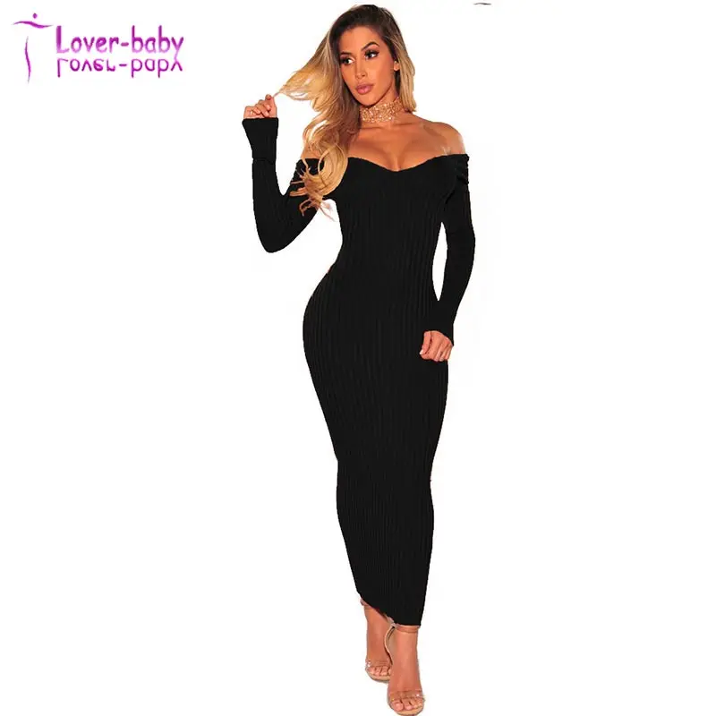 

Wholesale Factory Price Top Quality Ribbed Knit Long Sleeved Dress L36131, N/a