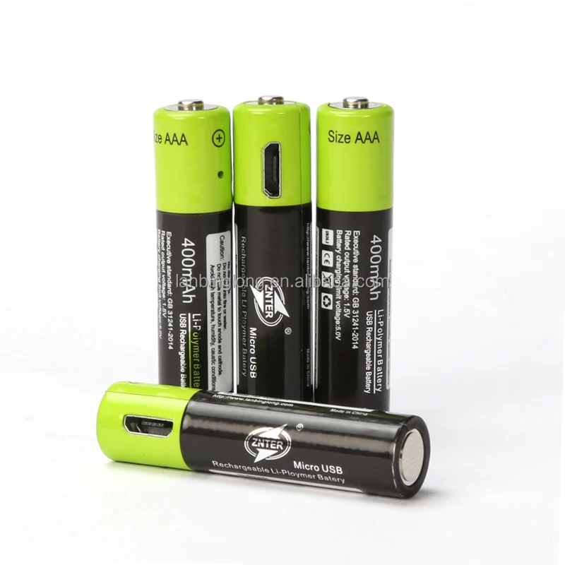 Factory wholesales price AAA Rechargeable Battery Pack 1.5V Micro USB Lithium Polymer