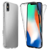 

360 Full Protection Soft Flexible TPU Silicone Front and Back Case For iPhone X/XS