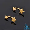 Surgical steel gold plated star micro body jewellery dermal anchors